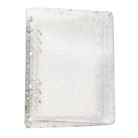 A6/ A5 6-Holes Colorful PP Cover Round Ring Binder Personal Organizer for Loose Leaf Sheet Refill Notebook/DIY Scrapbooking (Star, A5 Mini Set)