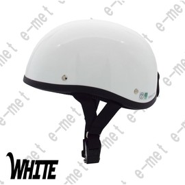 EX-44 XXL Helmet, Large, Half-Helmet, Large Size, For Motorcycles, All Displacements, Motorized Shield, Stylish, E-met Bikers, Under 4.2 fl oz (125 cc), Semi Matte Black