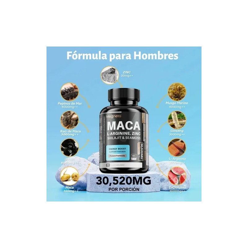 Suplemento Con Maca Y Larginina Energía Y Rendimiento 60cáp