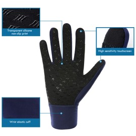 Santic Cycling Gloves for Men Winter Full Finger Thermal Cycle Gloves Touch Screen