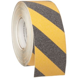 Brady - 78148 60' Length, 3" Width, B-916 Grit-Coated Polyester Tape, Striped Special Black And Yellow Color Anti-Skid Tape