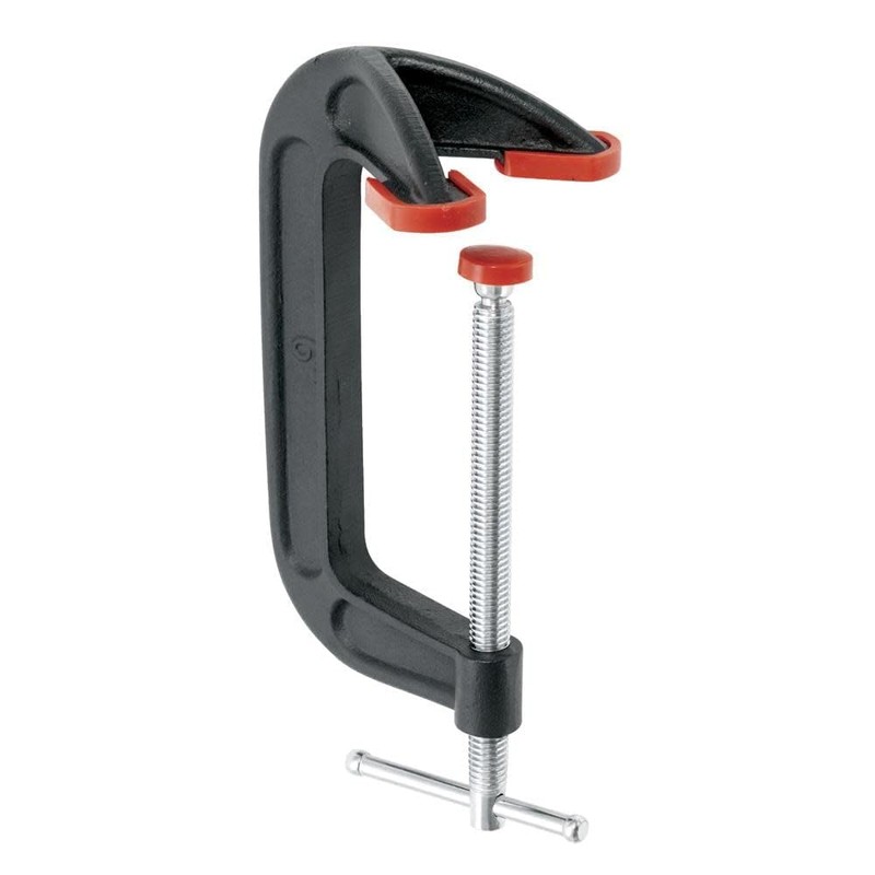 BESSEY DHCC-6, 6 In. Double Headed C-Clamp, red/black