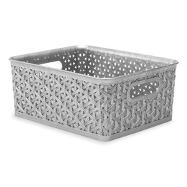 Whitmor 6597-5656-SLVR Resin Tote, Small, Silver