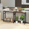 Livofloral Narrow Console Table, 29.5" Entryway Table with 2 Support