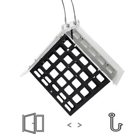 Suet Cage Bird Feeder for Outdoors - Hanging Outside or on Window - Easy DIY Assembly with Clear Roof Rain Proof - Basket for Woodpecker, Chickadee, Nuthatch