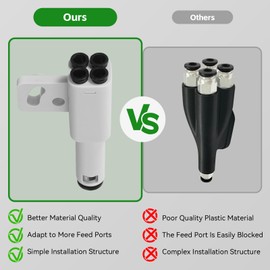 Original Bamboo Lab 4-in-1 PTFE Adapter Filament Pipe Expansion Port AMS Connector 4 Feeding Modules Compatible with Bambu Lab X1/P1/X1C/X1E/P1S/P1P 3D Printer