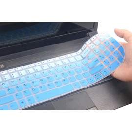 Silicone Keyboard Cover Compatible for Lenovo ideaPad Flex 5 5i 16", Lenovo Yoga 7 7i 16", Yoga 7i 15.6", ideaPad 3 3i 5 5i 15.6", ideaPad Slim 5 5i 16", Lenovo V15 G5 G4 G3 G2 15.6" (Ombre Blue)