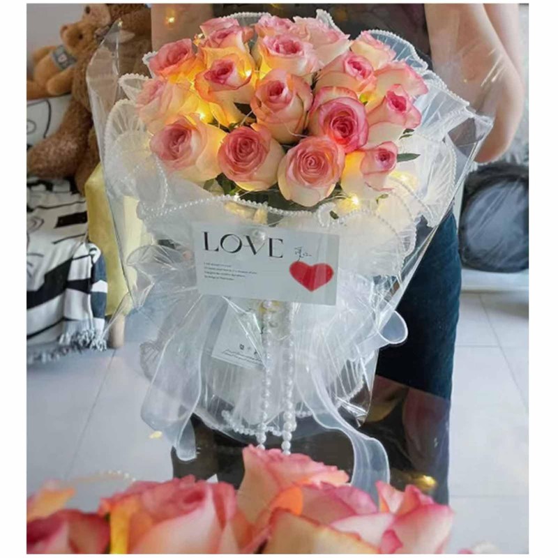 FAYADA Ruffle Yarn Floral Wrapping Mesh1 Roll Korean Style Flower