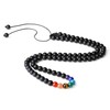 COAI Matte Onyx Obsidian Chakra Necklace, matte onyx, matte onyx