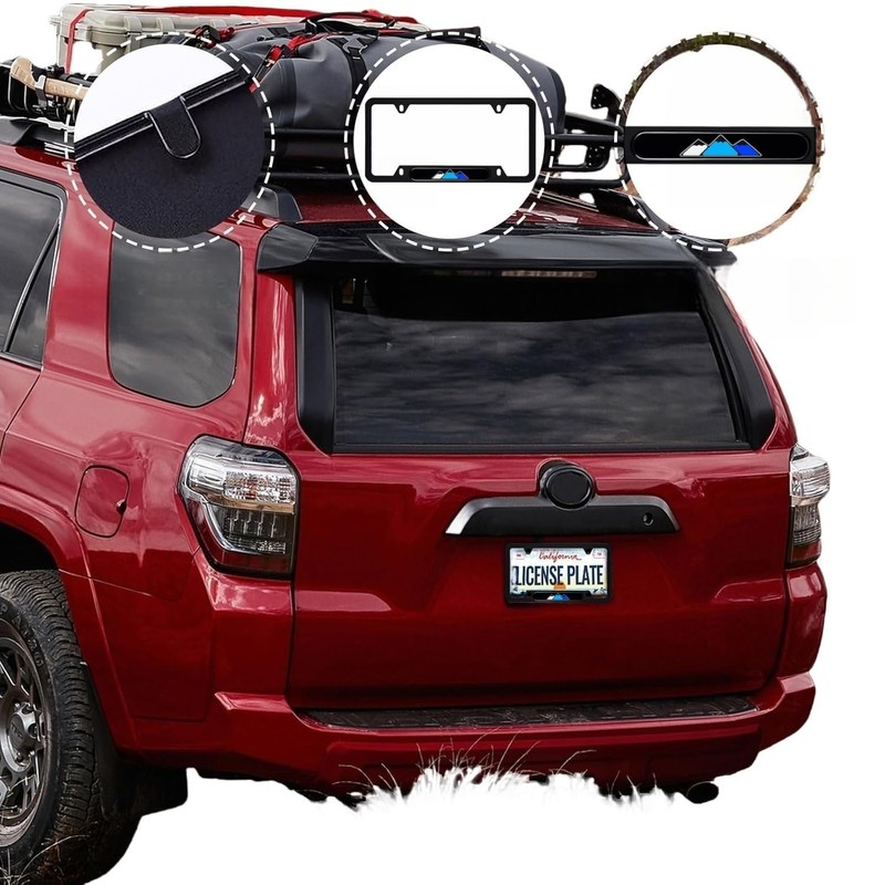 2 Pack Tri-Color 3 Colors Offroad Mountain Aluminum License Plate