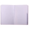 A5 Index Notebook Hardback Leatherette Cover 8mm Ruled Margin A-Z