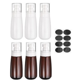 uxcell 3Pcs Small Spray Bottles, 100ml/3.4 oz Travel Size Spray Bottle Fine Mist Empty Refillable Travel Containers with Labels for Perfume Cosmetic Essential Oil (Cylinder, White/Clear)