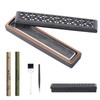 CEREMONY Incense Holder,Ceramic Incense Holder for Sticks with Ash Catcher,Coffin