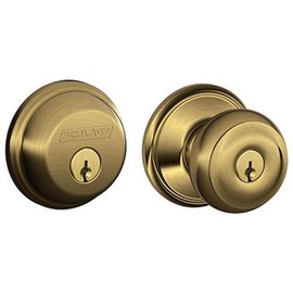 Schlage Lock Company FB50NVGEO609 Georgian Antique Brass Knob
