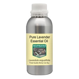 Devprayag Pure Lavender Essential Oil (Lavandula angustifolia) Natural Therapeutic Grade Steam Distilled 300ml (10 oz)