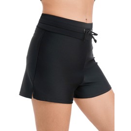 Danga bay Women High Waisted Board Short Drawstring Swim Shorts Tummy Control Swimming Bathing Suit Bottoms Liner