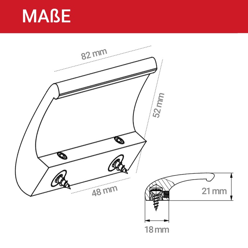 LouMaxx Balcony Door Handle Exterior - Robust Patio Door Handle