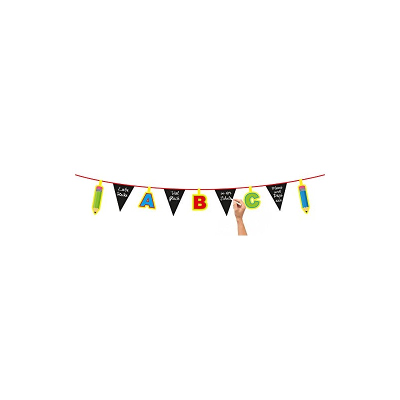 Decorative Set for Starting School, 2 x Garlands + 8