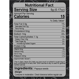 EDZZEL Natural Papaya Seeds 2 Oz / 56.70 Gram (Set Of 1)