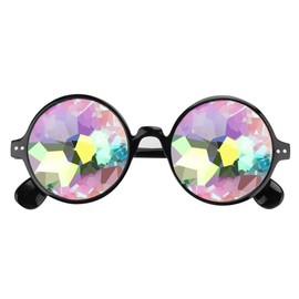 LQIOACU Black Sunglasses Festival, Funny Sunglasses, Kaleidoscope Rave Glasses, Fast Glasses, Cosplay Glasses, Welding Punk Glasses