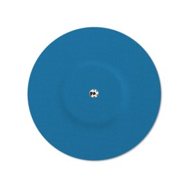 MySweetStitch | Patch for Freestyle Libre 1 & 2 Sensor with Ventilation Hole Waterproof, Round (10 Pieces) | Made in Germany | Outer Ø 65mm, Inner Ø 6mm | Blue