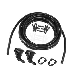 TUCKBOLD Front Windshield Washer Hose Kit Fit for Toyota Tacoma with 3 Meter Washer Fluid Hose 12 Pcs Hose Connectors - Pack of 15 Black Automotive Parts