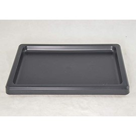 Japanese Black Plastic Humidity/Drip Tray for Bonsai Tree and House Indoor Plants - Outside Dimensions: 8.5"x 6"x 0.75" (DX # 6)