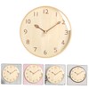 FUNOMOCYA Boho Wall Clock Solid Wood Wall Decor Home Decor