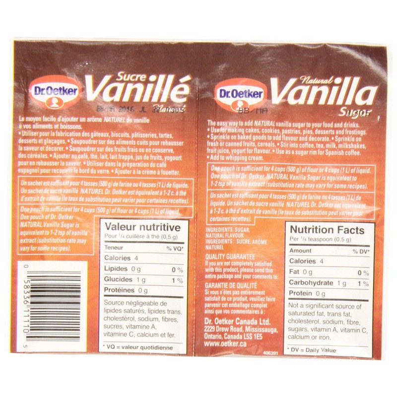 Dr. Oetker Vanilla Sugar - Natural - 6 × 8
