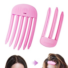 Wind Shaping Styling Comb for Fluffy Bangs,Easy High Crown Hair volume Clip for Roots, Hair Volumizer Styling Tools No-Trace Hair Root Lifting Clips for Men Women Hairstyle(Hot Pink)