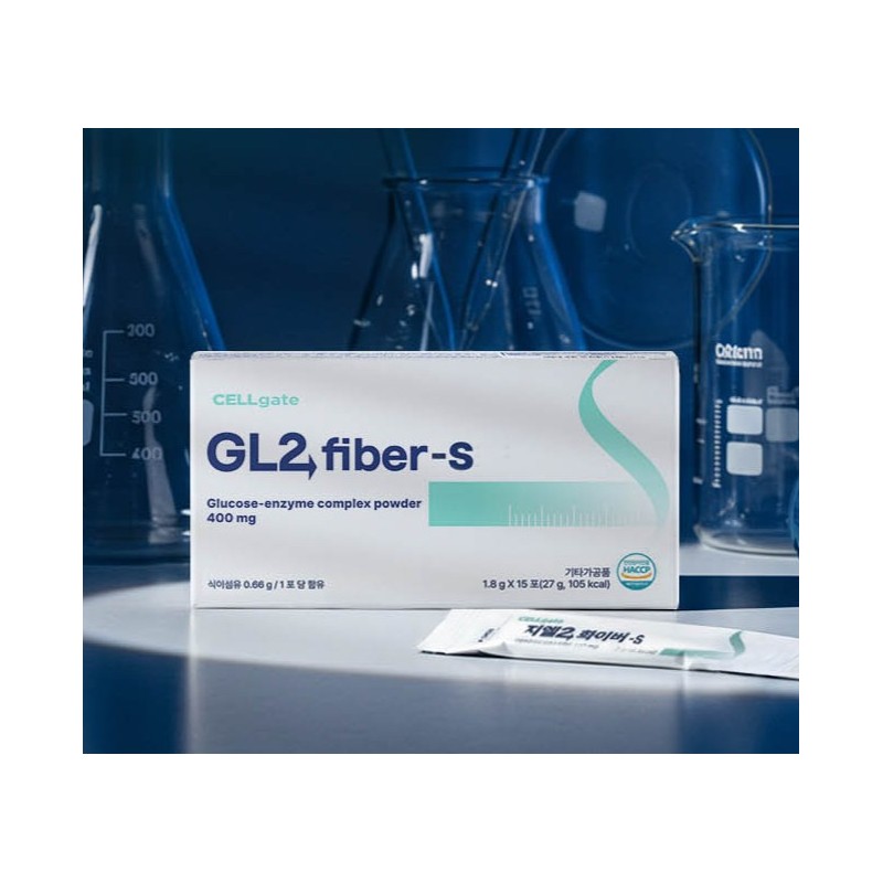 셀게이트 지엘2화이버 S 당효소복합물 난소화성 식이섬유 분말스틱 15p, 27g, 4개