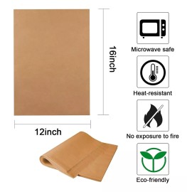 SANBREVE 100 Hojas Papel Para Hornear Pergamino Antiadherente