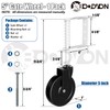 BOODVON 5" Heavy Duty Gate Caster, Spring Loaded Gate Wheels,