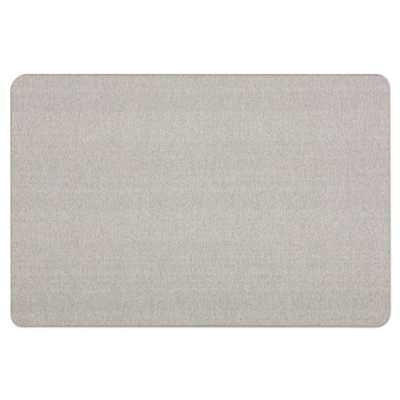 Quartet Oval Office Fabric Bulletin Board, 36 x 24, Gray