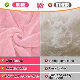 Soft Rabbit Bed, 15.7" x 14" Warm Thickened Bunny Concave Bed, Cuddle Cushion Plush Mat with Cotton Lounger Pillows, Small Pet Flop Mat for Cage Sleeping Indoor, Pink