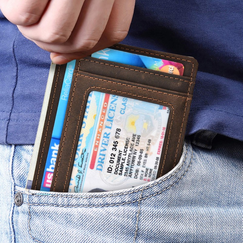 kinzd Slim Wallet RFID Front Pocket Wallet Minimalist Secure Thin