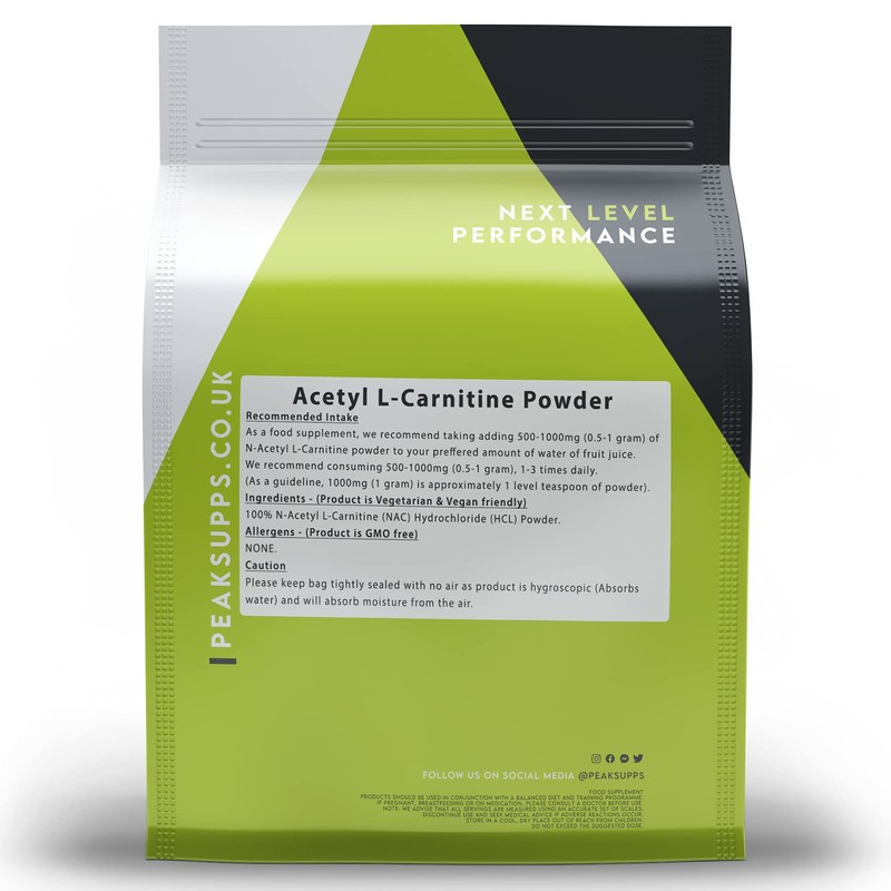Acetyl L Carnitine Powder 250g | Pure ALCAR