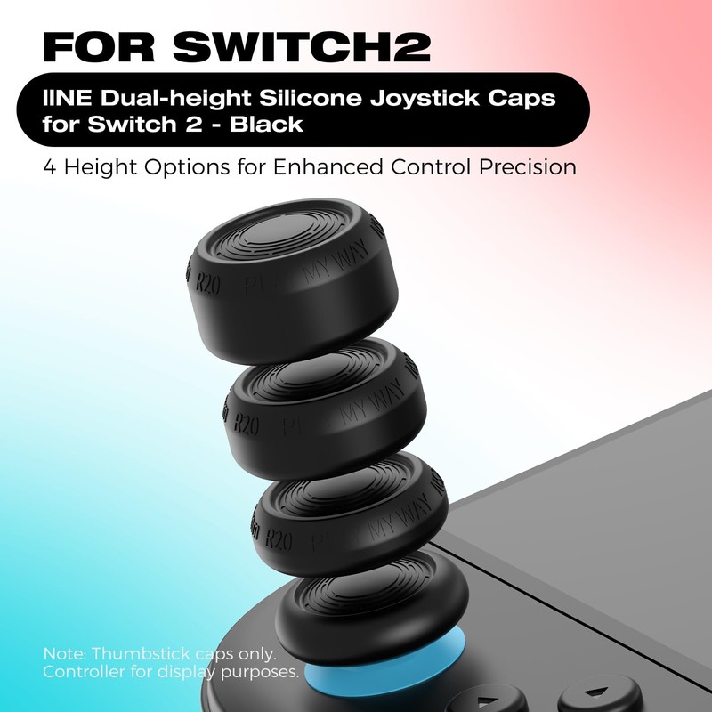 IINE Thumbstick Grip Caps for Switch 2 Joypads – 8PCS