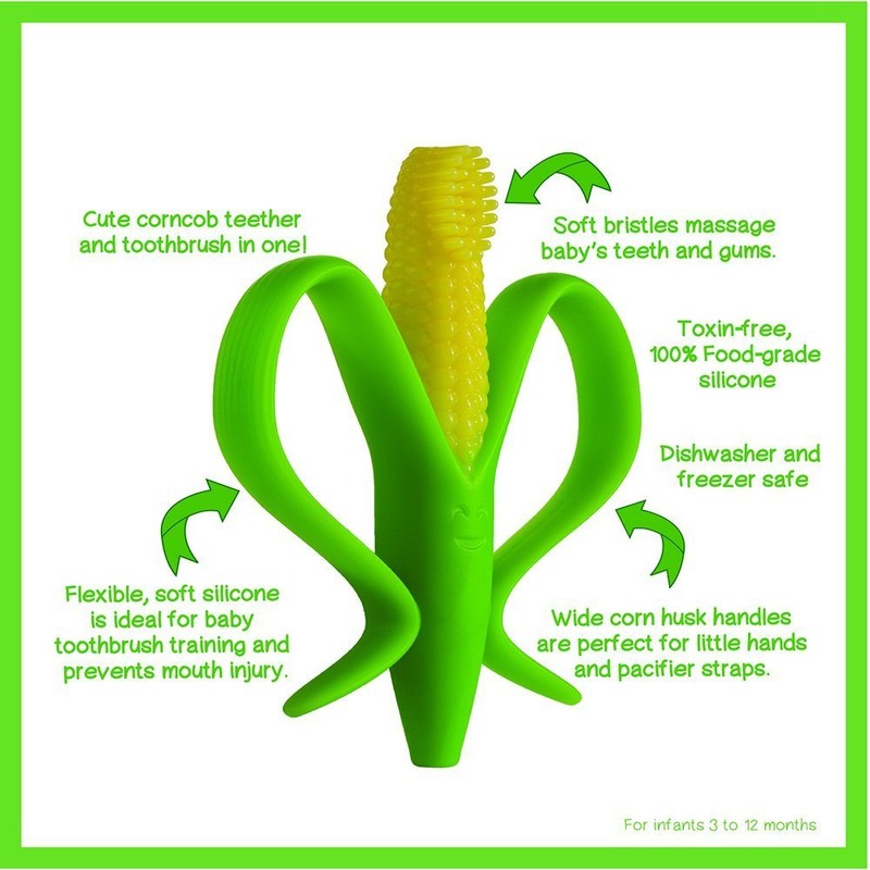 Baby Banana - Corn Cob Toothbrush, Training Teether Tooth Brush