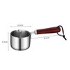 304 Stainless Steel Butter Warmer Pot 125ML Capacity Wooden Handle