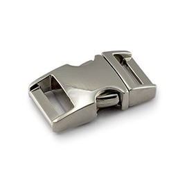 'Set of 10 5/8 Buckle/Clip Fastener Buckle/Strap Quick Release, Alloy Metal Made to the highest quality for Paracord Bracelets Cords 39 mm Deep 27 mm Size Medium, Colour: Silver – Ganzoo