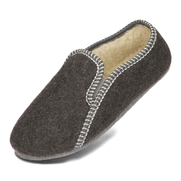BeComfy Women's Men's Felt Slippers Lined with Sheep's Wool Warm