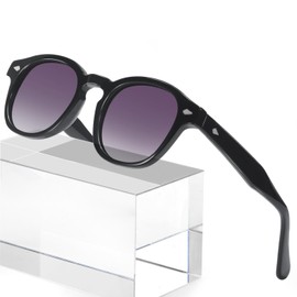 Missshine Polarized Sunglasses for Women Men,Trendy Designer Style Glasses Circle Frame Shades Vintage UV Protection Lens