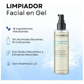 Dermakiin Limpiador Facial Antiedad En Gel Con Antioxidantes