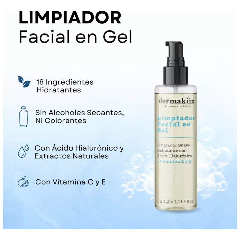 Dermakiin Limpiador Facial Antiedad En Gel Con Antioxidantes