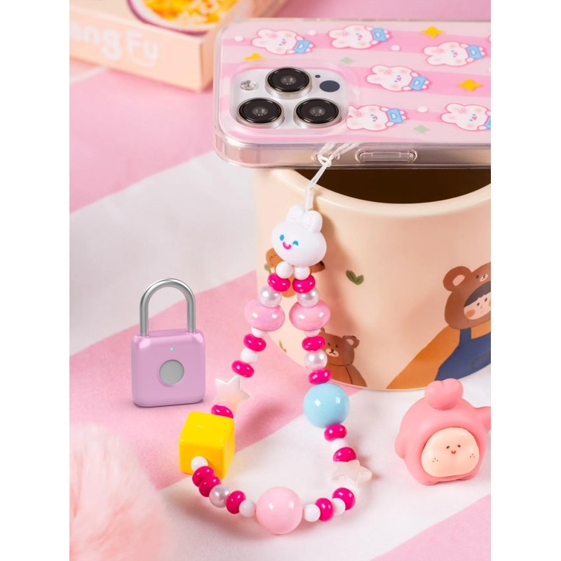 Fingerprint Padlock eLinkSmart Gym Locker Lock for Girls Women with