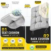 SUNROX Memory Foam Non Slip Rocking Chair Cushion, FadeShield Water