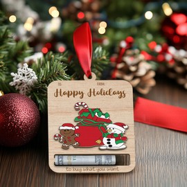 Cute Money Holder Christmas Ornament 2024, Here’s A Few Bucks for Christmas, Reindeer Money Holder (TA14)