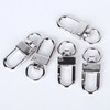 Silver D-Ring Swivel Snap Hook Keychain Findings 5-Pack 4ea