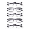 FoxMook 5-Pack Reading Glasses for Men Women Spring Hinge Readers